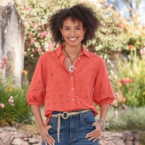 Sundance Eyelet Corsica Top